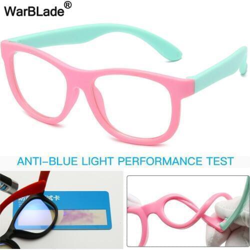 WarBlade Kids Glasses Blue Light Blocking Glasses Boy Girls Computer Transparent Eyeglasses Children Optical Frame Eyewear UV400