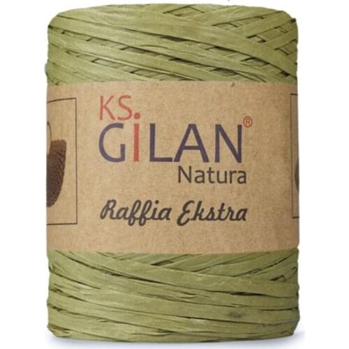 Gilan Raffia Extra Bag Making Rope 250gr-green