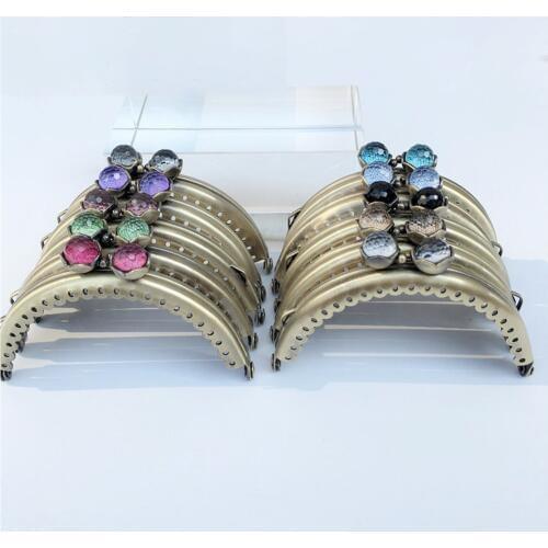 8.5cm women DIY coin bag making metal clasp coral ball kiss buckle no knurling purse frame 10pcs/lot