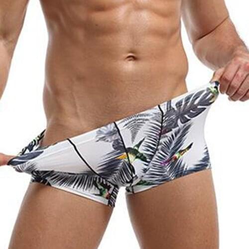 Ice Silk Mens Sexy Underwear Boxer Briefs Mens Shorts Personality Boy Boxer Sports Shorts Mens Panties Bulge Pouch Underpants