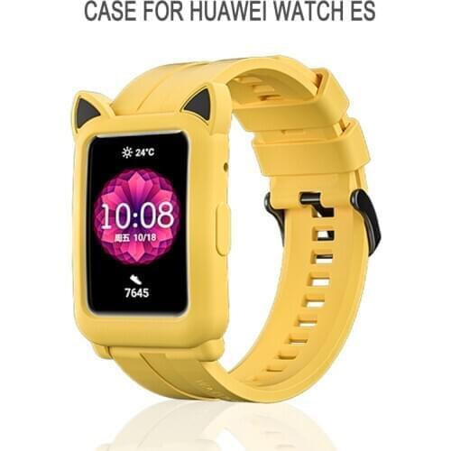 Soft Case For Honor Watch ES Strap Silicone WATCH ES Cat Earmuffs Case gift watch accessories