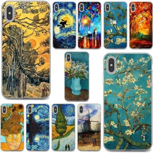 Soft Cover For Huawei Nova 2 2i 3 3i Y3 Y5 Y6 Y7 Y9 Prime 2015 2016 2017 2018 2019 starry-night-Space-Van-Gogh
