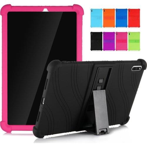 Soft Silicone Case For Huawei MatePad 10.4 BAH3-AL00 BAH3-W09 10.4 inch With Bracket Anti-Shock Protective Shell Fundas