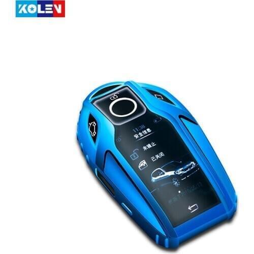 Soft TPU Car Remote Key Case Full Cover For BMW I8 I12 G11 G12 G20 G30 X4 X6 X5 X7 730 740 530i Touch LED Screen Keyless Shell