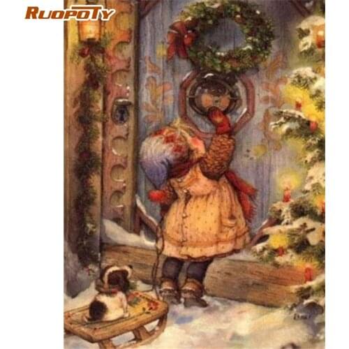 Kids Paint By Numbers Kit Oil Paints 40*50 Canvas Painting Loft Wall Picture Crafts For Adults For Drawing Handiwork