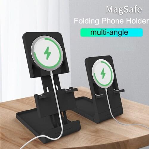 Desktop Magsafe Phone Holder For iPhone 12Pro Max Wireless Charger Stand Cellphone Stand NO-Magnetic Desk Mobile Supports Mounts
