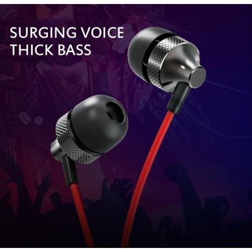 Small And Light Wired Headphone Metal-in-ear Heavy Bass Headphone With Mccord Control General-purpose Earphone For Mobile Phone