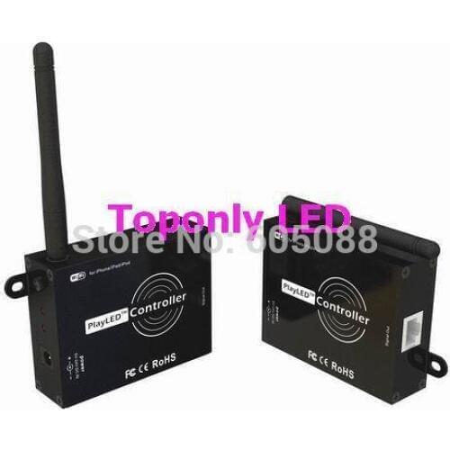 Patent design DC5-24v playLED wireless wifi led rgb controller for digital chasing ribbon strips can work with ipone/ipad/ipod