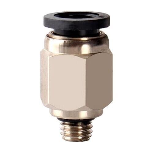 5pcs/lot Pneumatic Components Trachea Mini Connector Outer Hexagonal Thread Straight Through Fine Teeth PC4/6mm-M3/M5/1