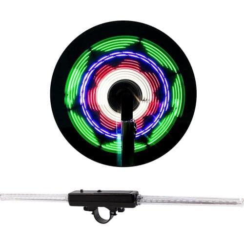 Bicycle Spoke Light Waterproof 64 LED Lights Display Bright 30 Patterns Full Bike Wheel Change (1 Tire)
