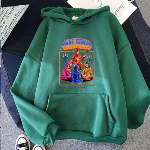 Funny Psychedelic Horror Harajuku Pullovers Scary Cartoon Satan Evil Demon Grim Death Reaper Harajuku Vintage 90s Sweatshirt