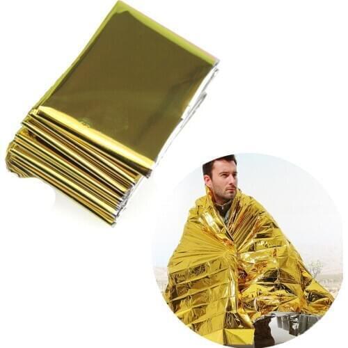WolFAce Hypothermia rescue first aid camp keep foil mylar lifesave warm heat bushcraft thermal dry emergent blanket survive