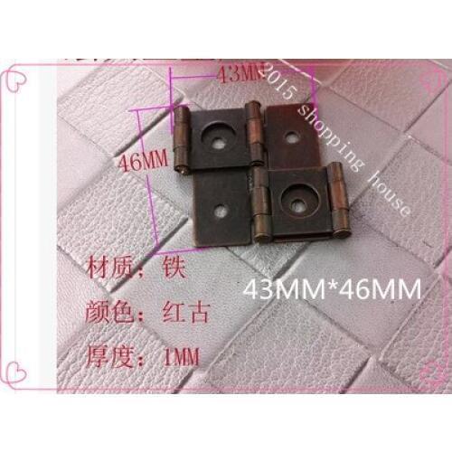 Antique wooden box packaging screen hinges hinge flat iron hinge 43mm*46mm