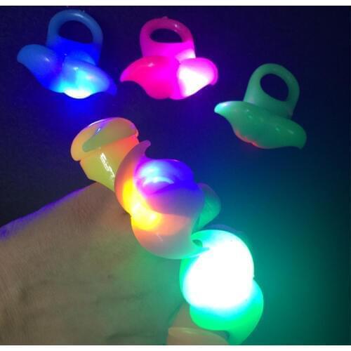 LED Party Luminous Cartoon Beard Silicone Luminous Children Cartoon Ring Fashion Birthday Gift Party For Kid glow in the dark