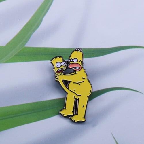 Funny hug brooch cute cartoon badge anime gift culture accessory