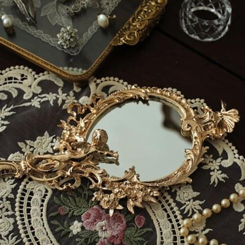 Makeup Mirror Photography Props Furnishing Article Holding Mirrors Nordic INS Style зеркало espejo Palace Personality Simple