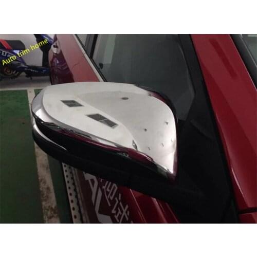 Lapetus Exterior Refit Kit Chrome Rearview Mirror Decoration Cover Trim 2 Piece Fit For Toyota Highlander KLUGER 2014 - 2019 ABS