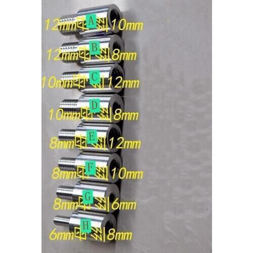 1pcs 6mm to 8mm and 10mm to 12mml aluminum alloy mesh connection adapter screw connector