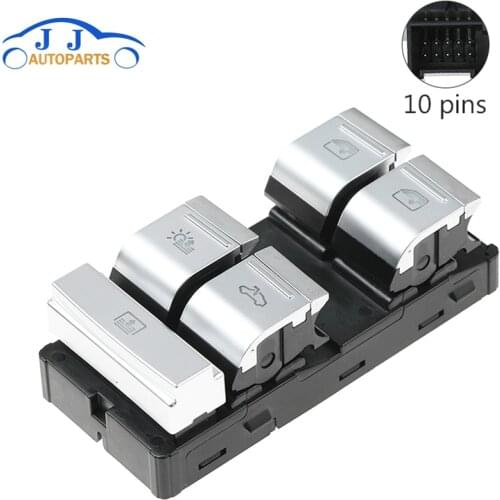 10-PINS New 4KD959851E For Audi A6 A6L 2019-2022 Power Window Master Switch With chrome 4KD959851