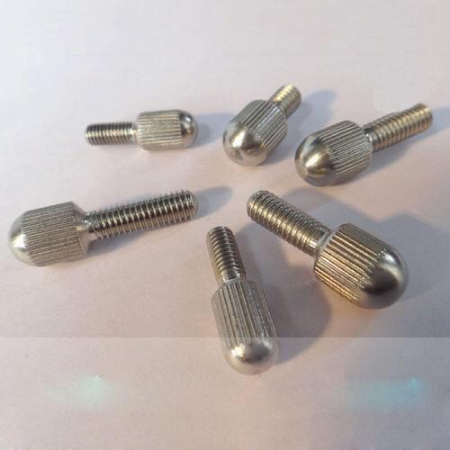 10Pcs M2.5 x 10mm stainless steel hand tighten small head knurled screw adjust knurl bolt