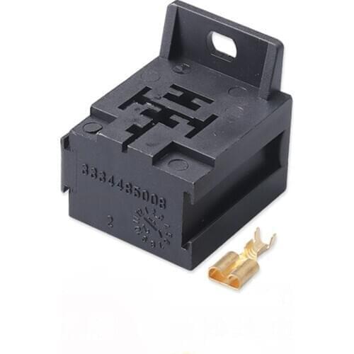 100sets 5 Pin 3334485008 Automotive Relay Base Holder Socket With Mounting Bracket For 5Pin Relays