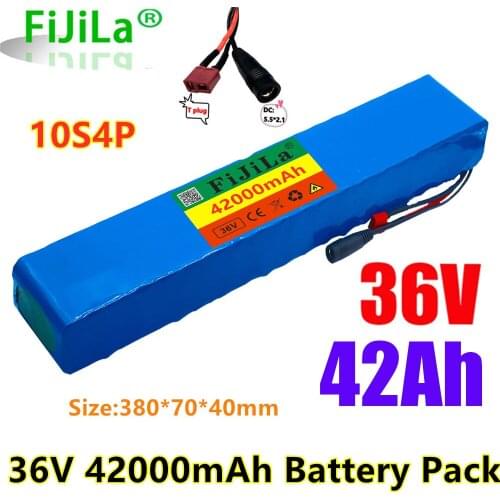 36V 10S4P 42Ah 600W High power 42000mah capacity 18650 lithium battery pack ebike electric car bicycle motor scooter 20A BMS