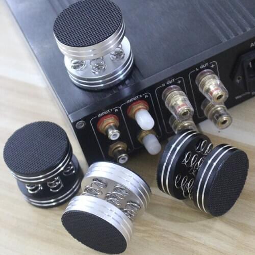 4Pcs Speaker Accessories HiFi Audio Foot Pad Aluminum Spring Shock Absorption Speaker Equipment Spike Foot Nail