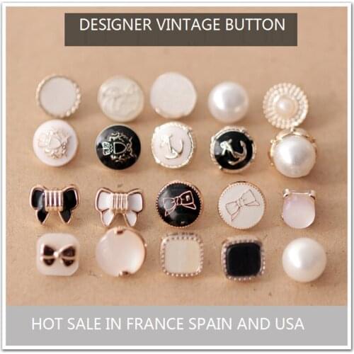 4PCS Vintage Lady Shirt Button For Craft Sewing DIY Handmade Clothing Home Decoration Accessories Women Sweater Buttons