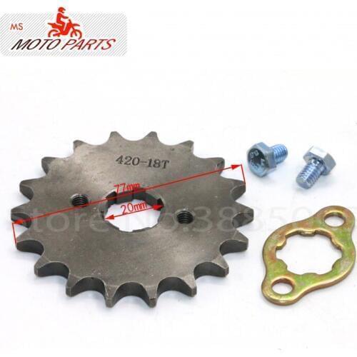420 18 T Tooth 20mm Front Engine Sprocket for Orion Taotao SSR SDG Dirt Pit Bike ATV Quad Motor Moped Buggy Scooter Motorcycle