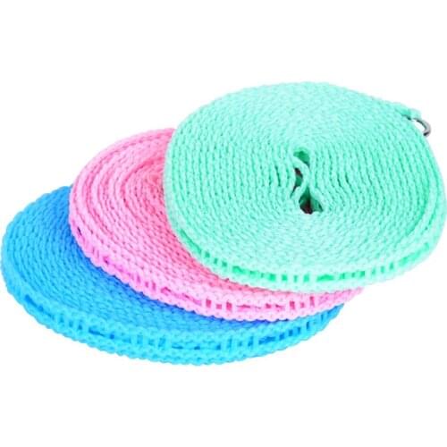 5M Portable Anti-skid Windproof Cloth Hanging Rope Clothesline Drying Quilt Rope Clothesline Outdoor Travel Clothesline