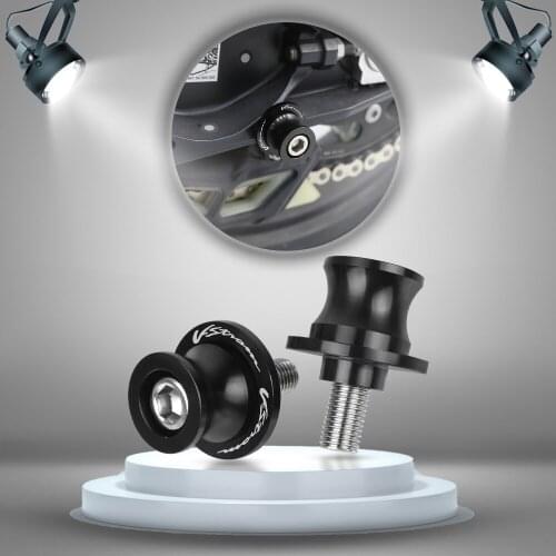 8MM For SUZUKI DL 650 1000 V-Strom DL650 DL1000 Vstrom Motorcycle Swingarm Spools Stand Screws Slider WIth LOGO "V-STROM"