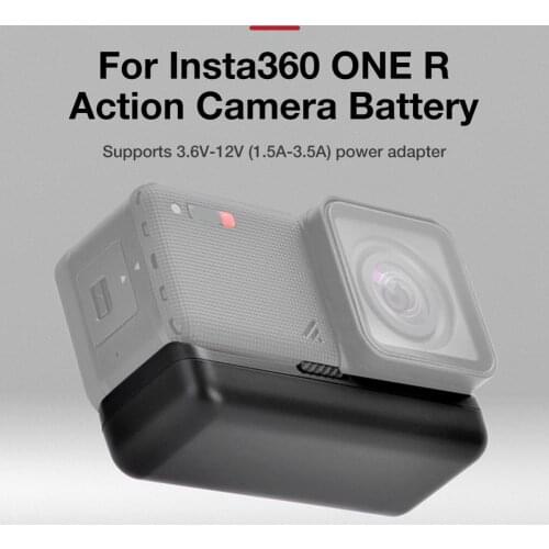Battery Base for Insta360 ONE R Sport Cam Perfect Camera Accessory Supports 3.6V-12V