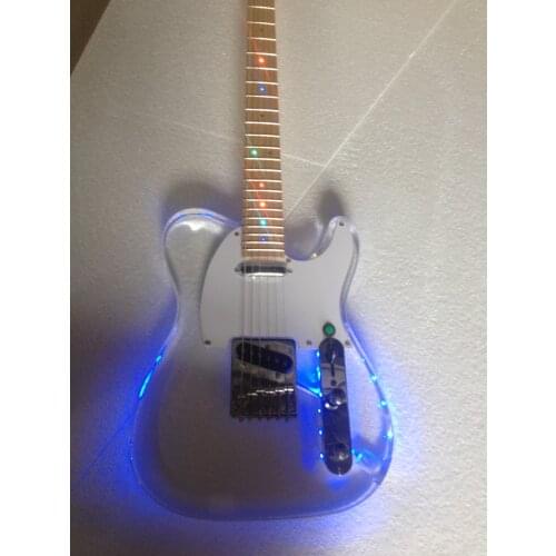 Free delivery / high end acrylic multi color light color conversion TL Guitar / China Electric Guitar