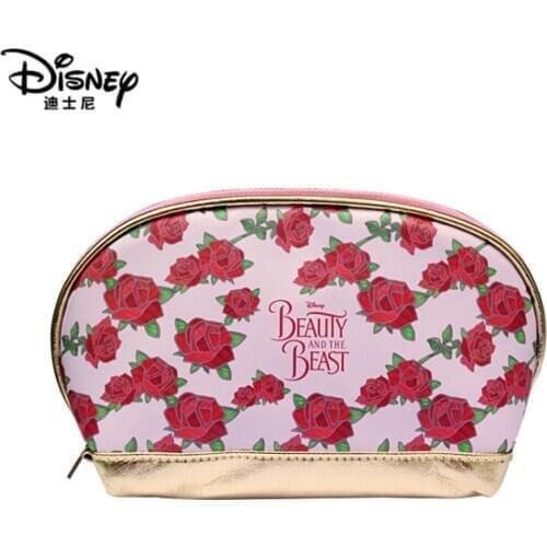 Disney Genuine Beauty and the Beast Fashion Creative Multifunctional Storage Bag Cosmetic Bag Spot Wholesale Custom