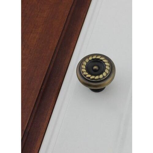 Coffee Bronze Antique European Style Furniture Handle Cabinet Door Handle Closet Drawer Handle(Diameter:32mm)