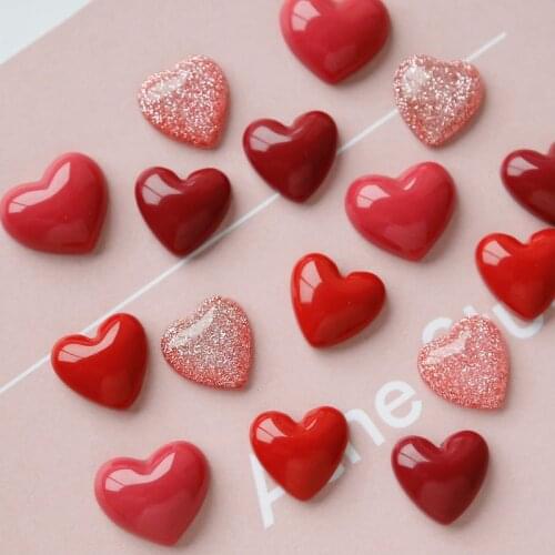 Girls hearts collection 4 optional resin half pills Japan diy handmade accessories ins earrings jewelry materials