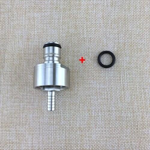 Stainless Steel Carbonation Cap w/ 5/16" Barb, Ball Lock Type, fit soft drink PET bottles, Homebrew Kegging
