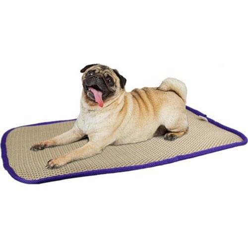 A Dog Summer Pad Mat For Dogs Cat Blanket Sofa Breathable Pet Dog Bed Washable Dogs Car Seat Cover Summer Pad Mat