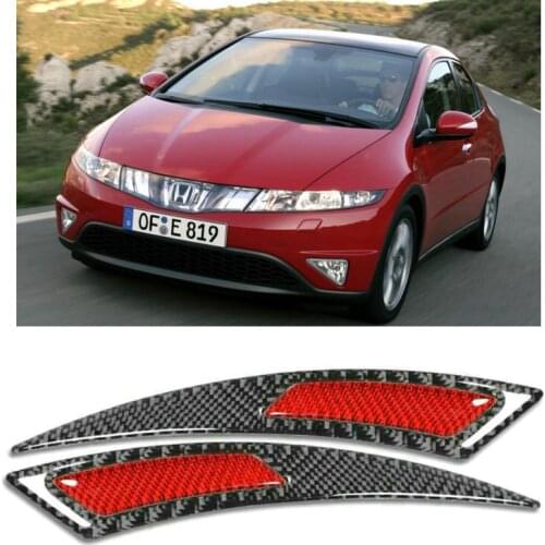 Carbon Fiber Wheel Eyebrow Sticker For Honda crv fit FRV hrv city Insight ridgeline accord Civic 6 7 8 JAZZ 2 3 4 logo stream