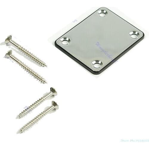 New 1set Chrome Plate Neck W/Screw for Start Tele Screws Drop Ship