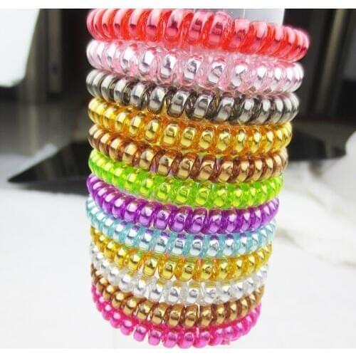 New 2020 women headdress head flower hair accessories hair bands hair rope candy-colored telephone wire