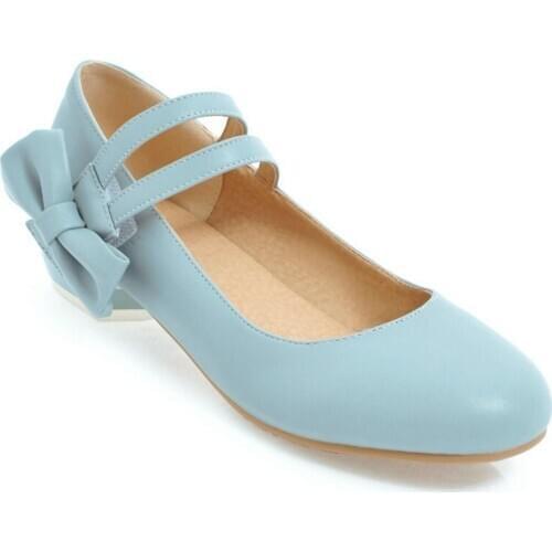 Big boy girl leisure low heel side with sweet bowknot joker 43 single shoe size code 31-18327
