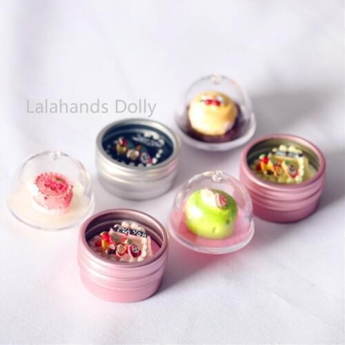 Sale OB11 Mini Tray Fruit Cream Mousse Boxed Cake for Doll House Mini Food Play with Model Kitchen Dining Accessories