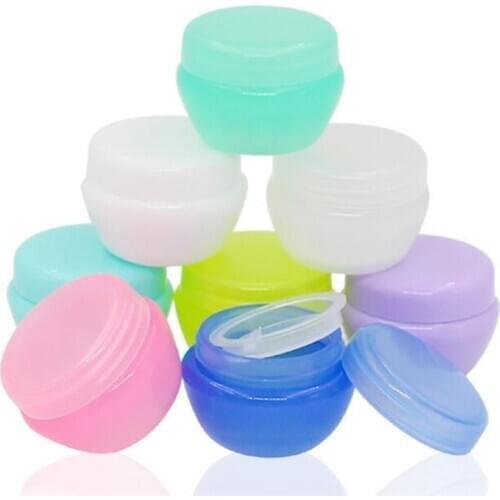 50pcs/lot Travel Empty Makeup Jar Pot Travel Face Cream/Lotion/Cosmetic Container 8 Colors 10g 39*28mm