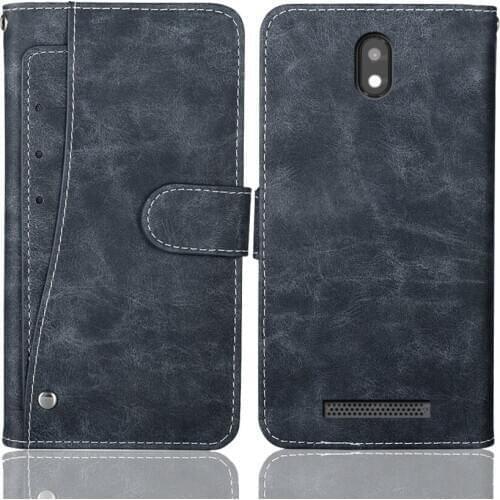 Luxury Wallet DEXP AL250 Case 4.96" Vintage Flip Leather Business Protective Cover For DEXP AL250 Case With Card Slots