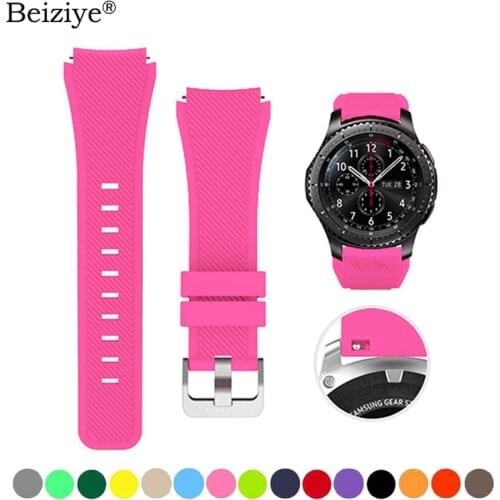 Silicone Strap For Samsung galaxy watch 46mm Gear S3 Sports band Correa Bracelet for Huawei watch gt 2/2e 46mm Amazfit GTR 47mm