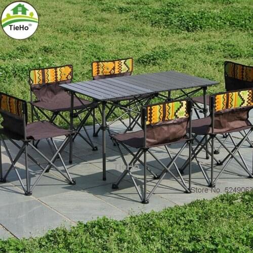 Outdoor Folding Camping Table Chair set Aluminium Alloy Picnic Table Ultra-light Durable раскладной стол Folding Table Chair