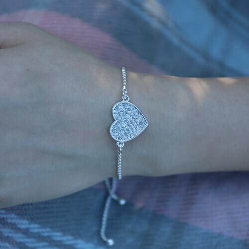 Rhinestone real silver color plated leaves/butterfly/letters Bracelet Adjustable Lucky Fashion Jewelry bracelet for women