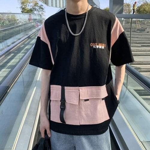 Streetwear Harajuku T-shirts Summer Men/Women Hip Hop Cotton Tshirt Ribbons 2021 New Casual Men t shirt Short Sleeve Tee Top