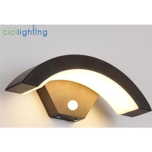 PIR Motion Sensor LED Wall Lamp Outdoor 12W Warm White Porch Light Garden Yard Walkway Wall Lights Indoor Outdoor Lamp